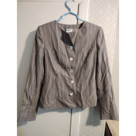 Tomaso Stefanelli Made in Italy Women's pinstripe Jacket size 42 US size 8 - Picture 1 of 13